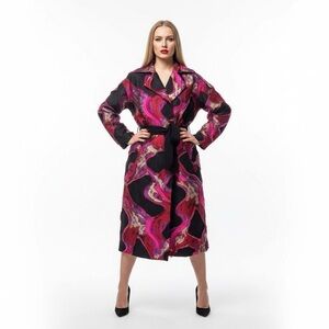 SERPIL KNEE LENGTH BUTTONLESS TRENCH COAT WOMAN